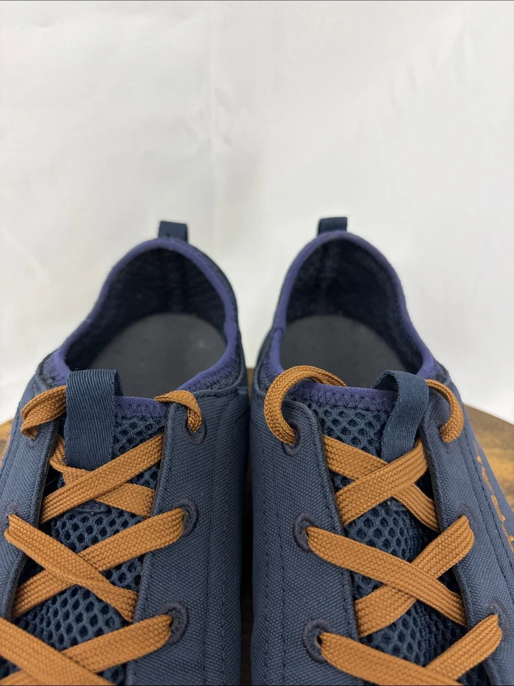 Astral Mens Loyak Canvas Water Shoes in Navy & Brown, sz 9
